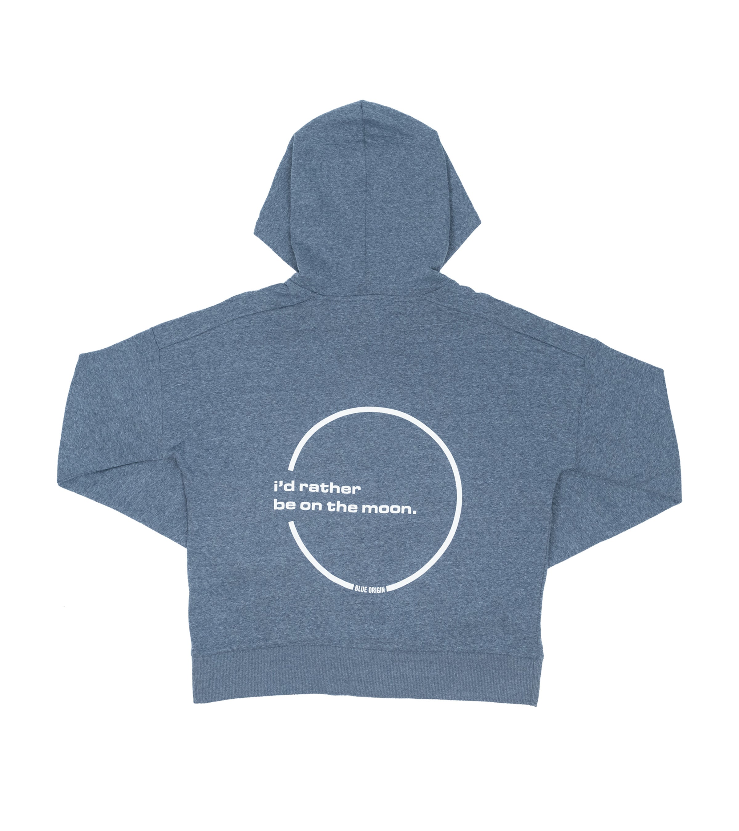 Women's 1/4 Zip Moon Hoodie Blue Origin Shop