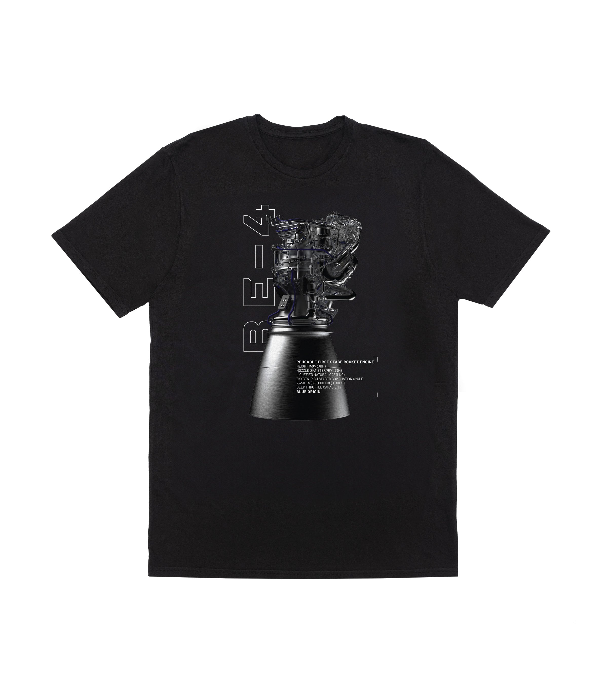 BE4 Tee Blue Origin Shop