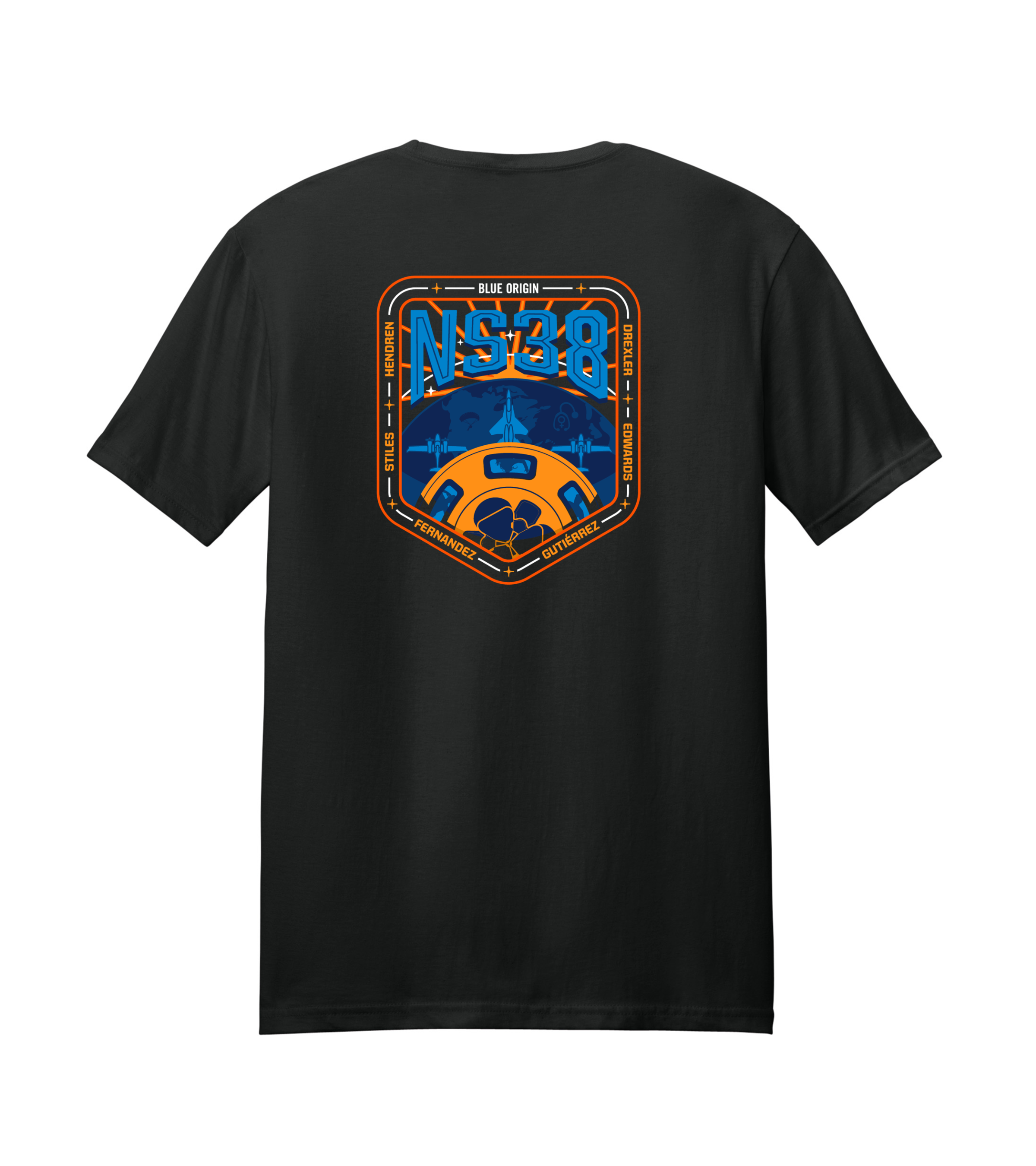 NS-38 Mission Tee - Front and Back – Blue Origin Shop