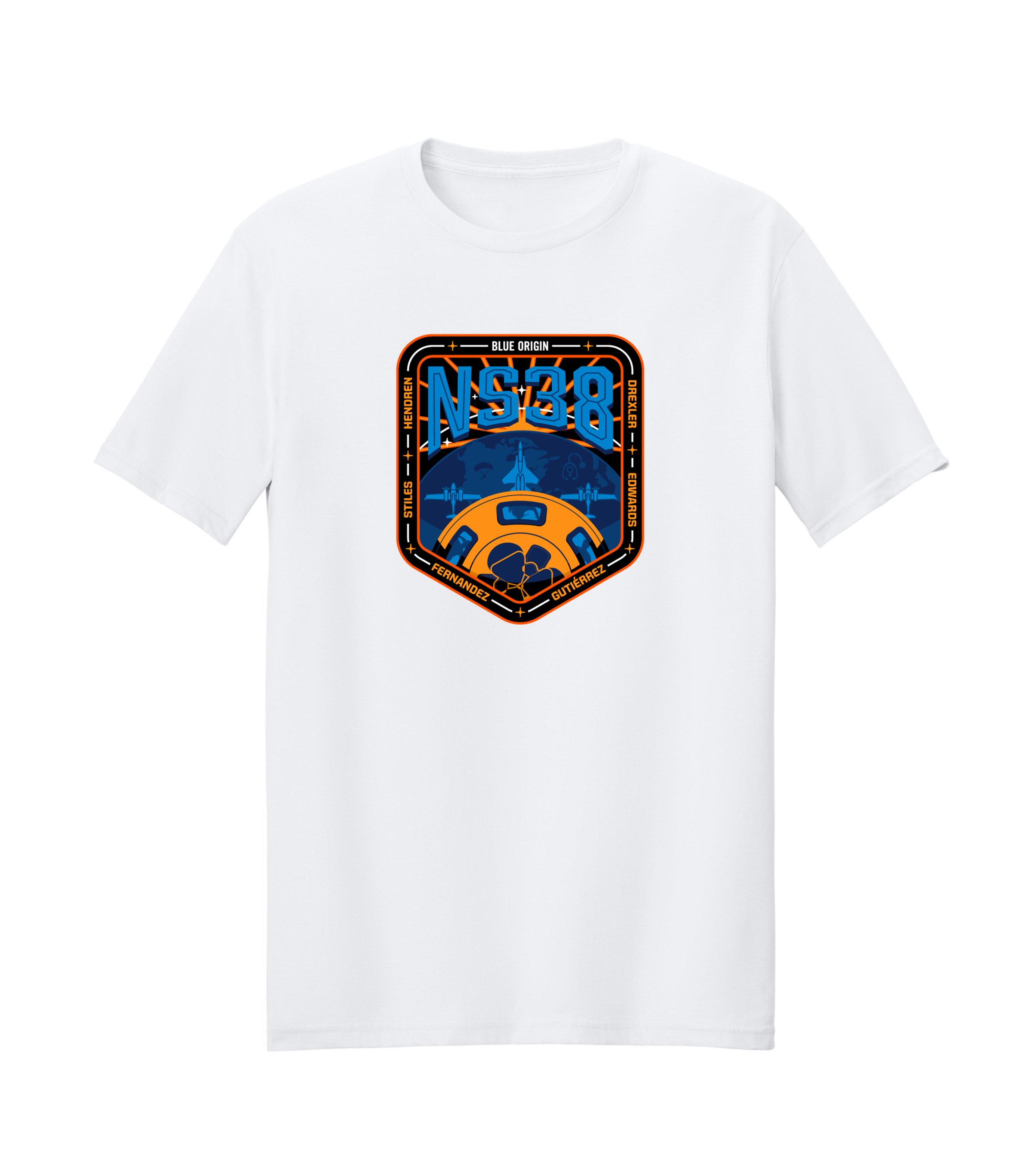 NS-38 Mission Tee - Front – Blue Origin Shop
