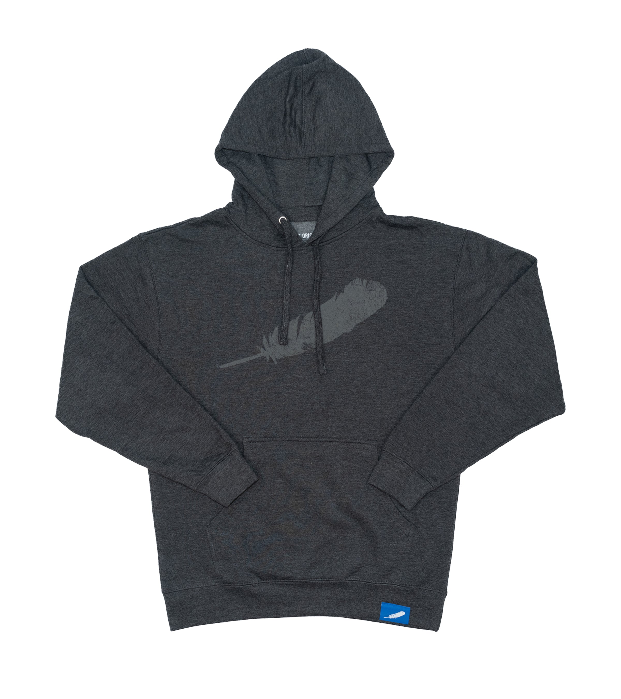 Distressed Feather Hoodie Blue Origin Shop