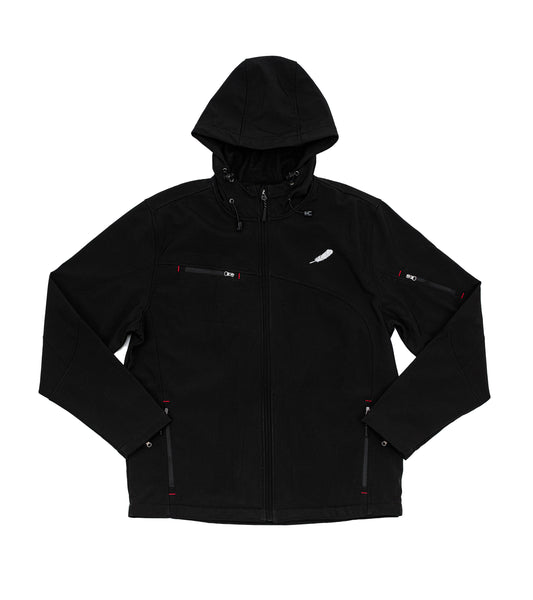 Textured Hooded Soft Shell Jacket