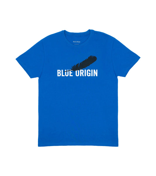 Men's Blue Feather Logo Tee
