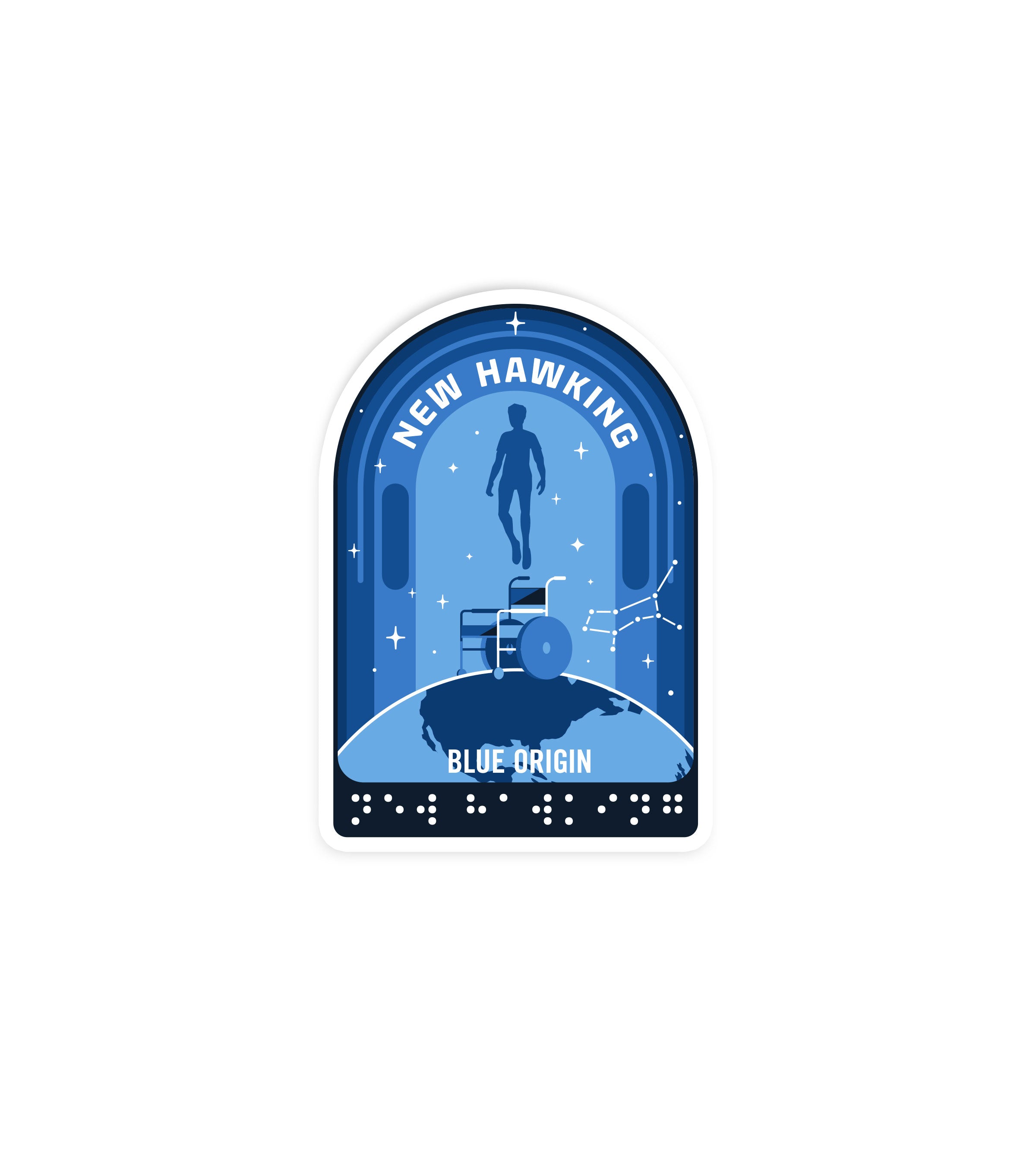 New Hawking Sticker Blue Origin Shop