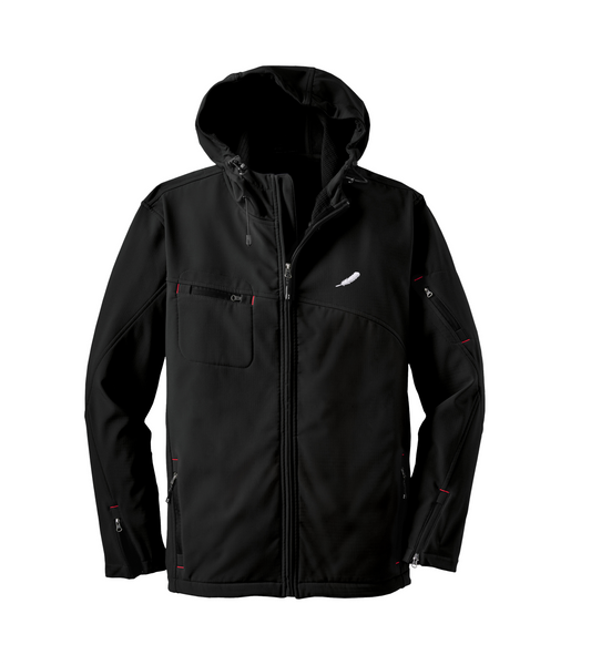 Textured Hooded Soft Shell Jacket