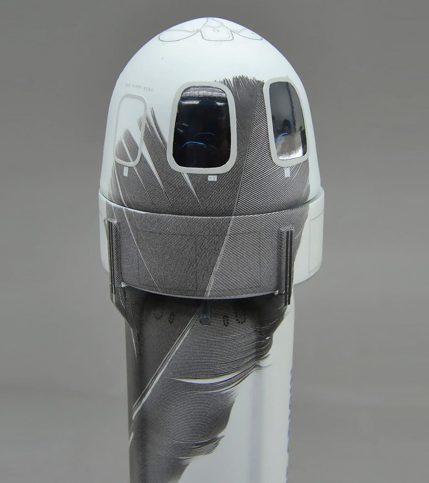 New Shepard 1/48th Scale - closeup of rocket capsule feather detail - Blue Origin Shop